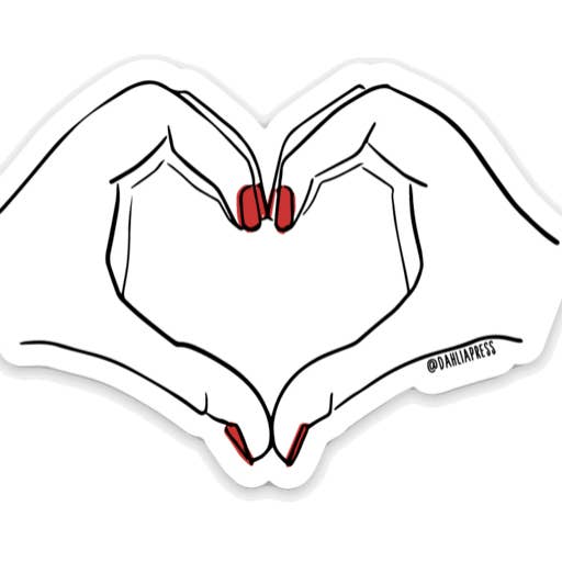 Heart Hands - Vinyl Die Cut Sticker