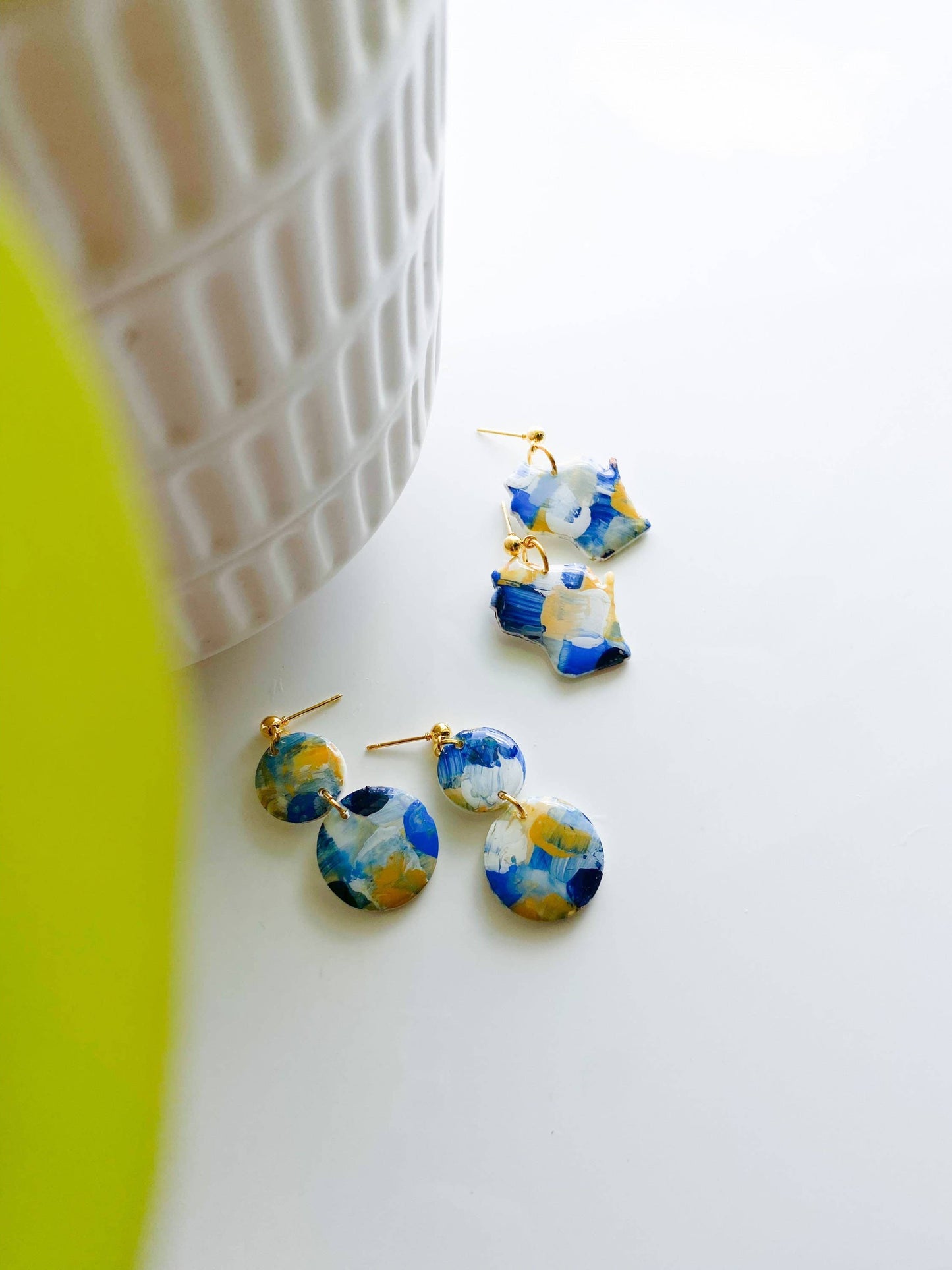 Hand Painted Milwaukee Brewers Earrings