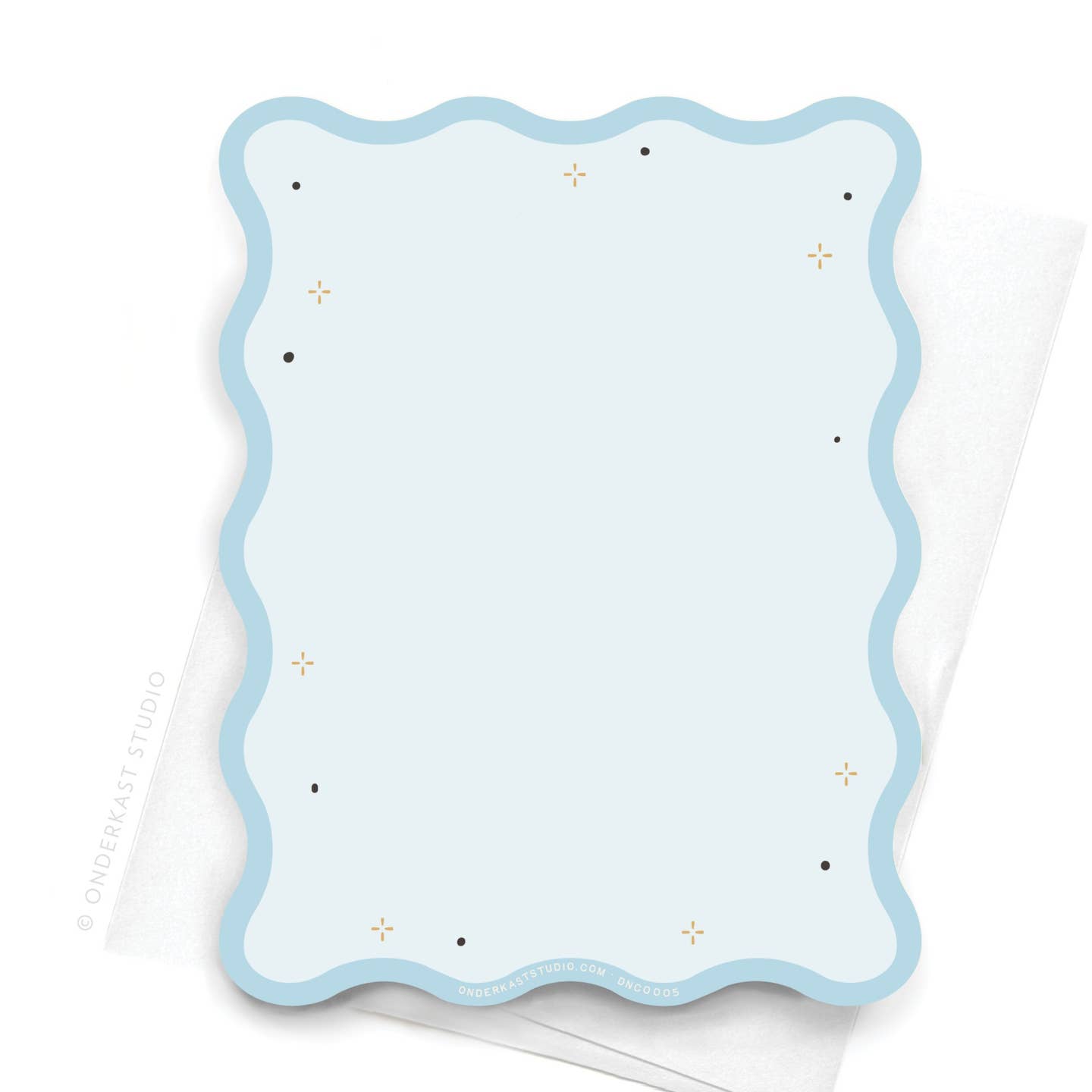 Wavy Die Cut Ts 1989 Notecard