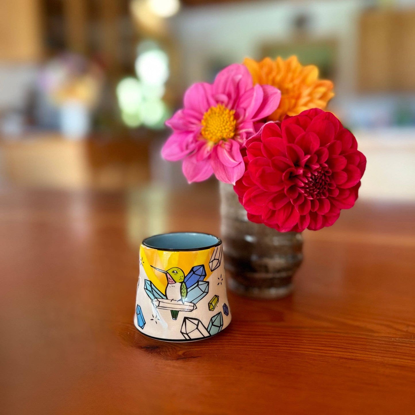 Lucky Hummingbird Cup - Small Ceramic Mug