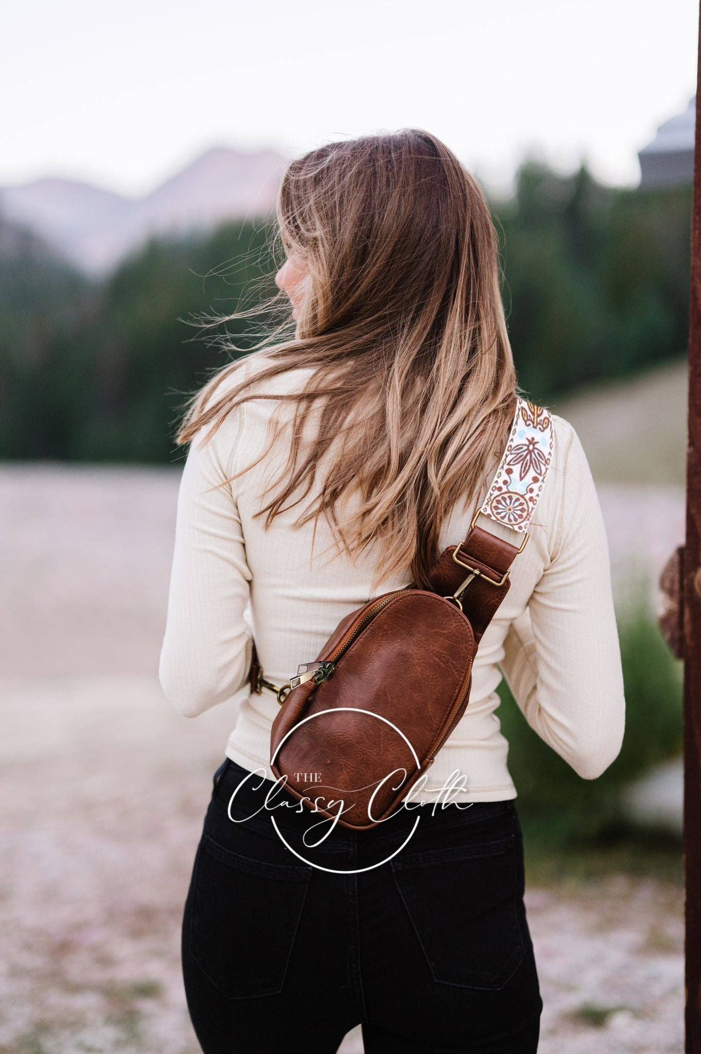 Sarah Shoulder Sling Crossbody- Coffee Hip Hippie