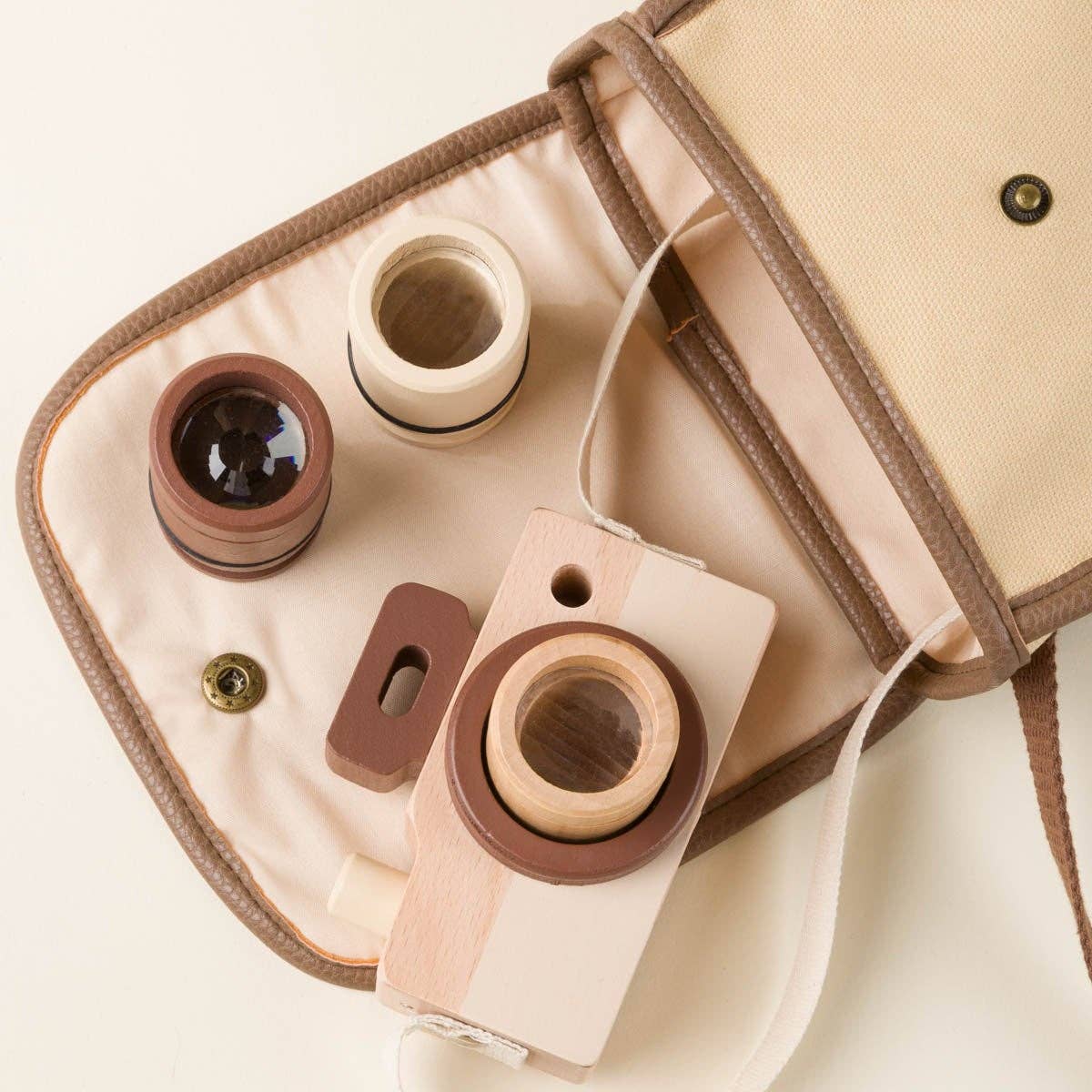 Wooden Camera With Bag