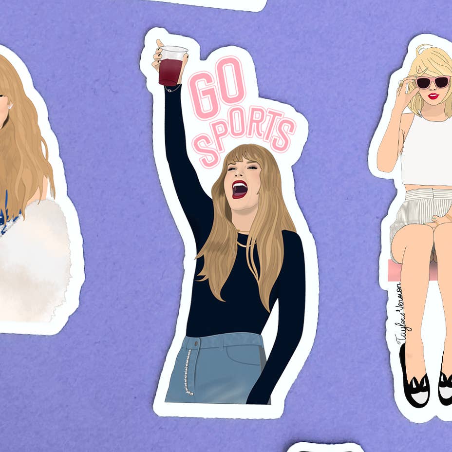 Taylor Swift Sports Era Football Fan Sticker