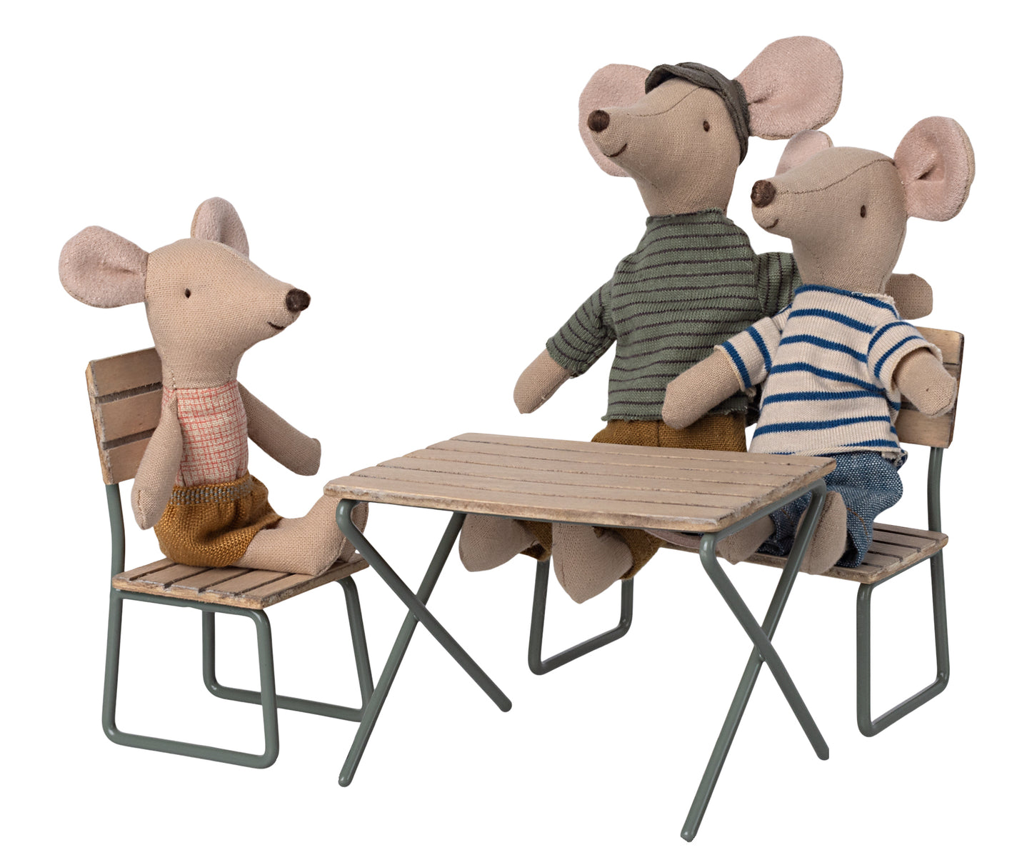 Mouse Garden Set Table w/Chair and Bench 11-2007-00