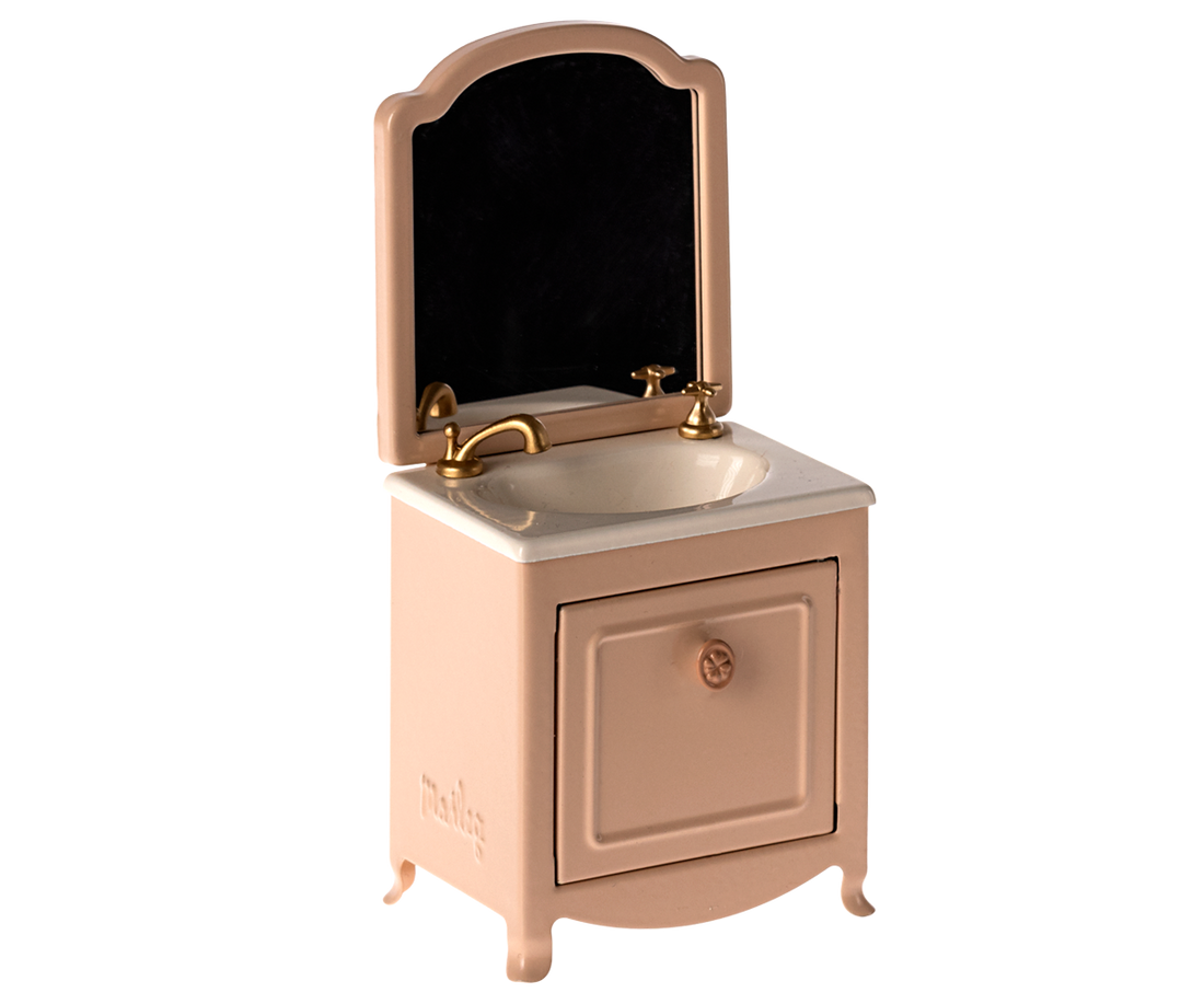 Sink Dresser With Mirror for Mice - Powder