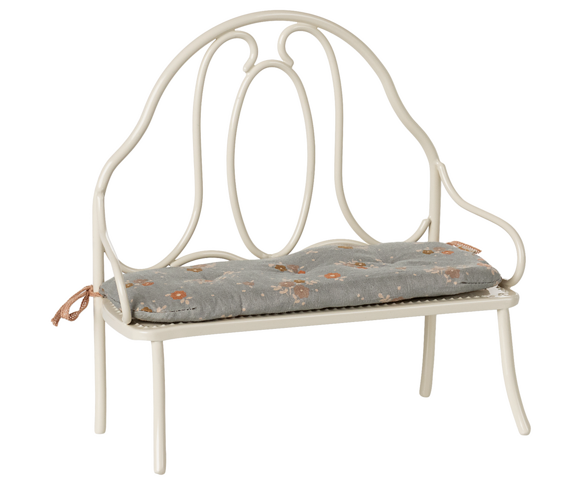 Miniature Vintage Bench Off White