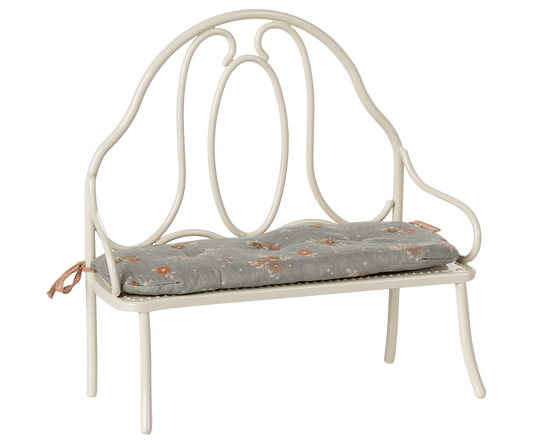 Miniature Vintage Bench Off White