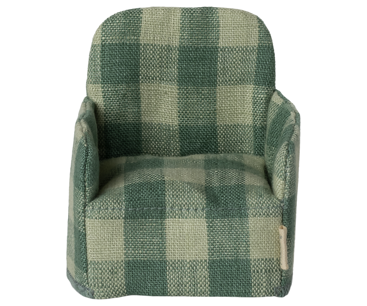 Mouse Folding Chair Green Checker