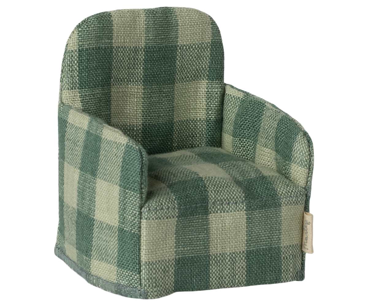 Mouse Folding Chair Green Checker