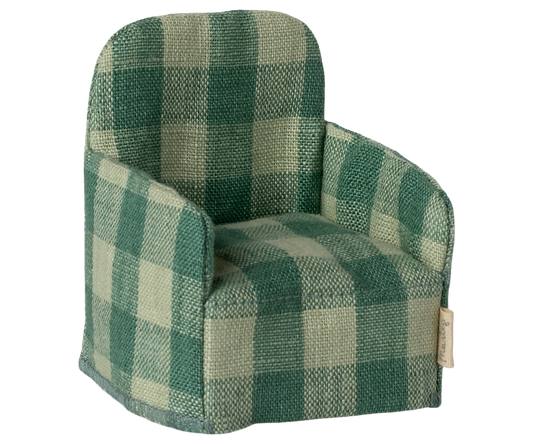 Mouse Folding Chair Green Checker