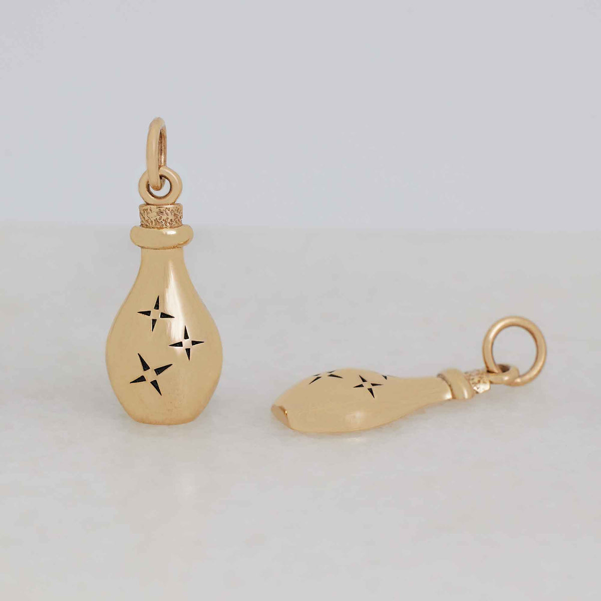 Bronze Potion Bottle Charm 21x8mm