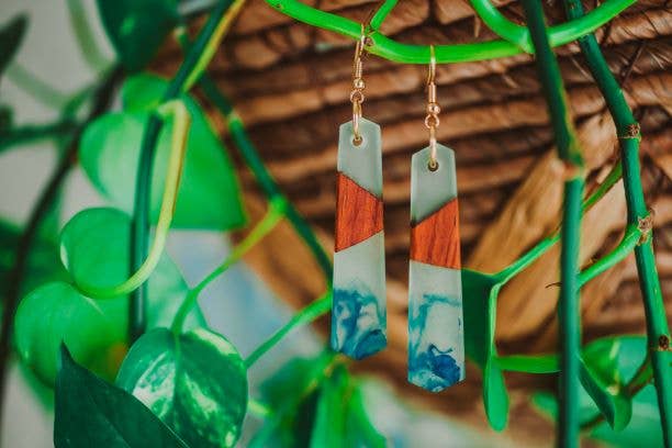 Blue Swirl Earrings