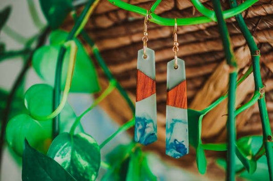 Blue Swirl Earrings