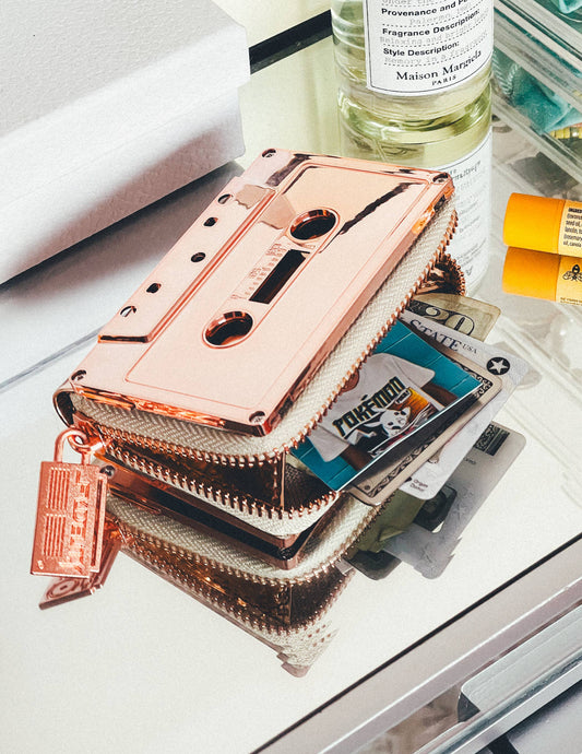 Rose 80's Retro Cassette Tape Wallet