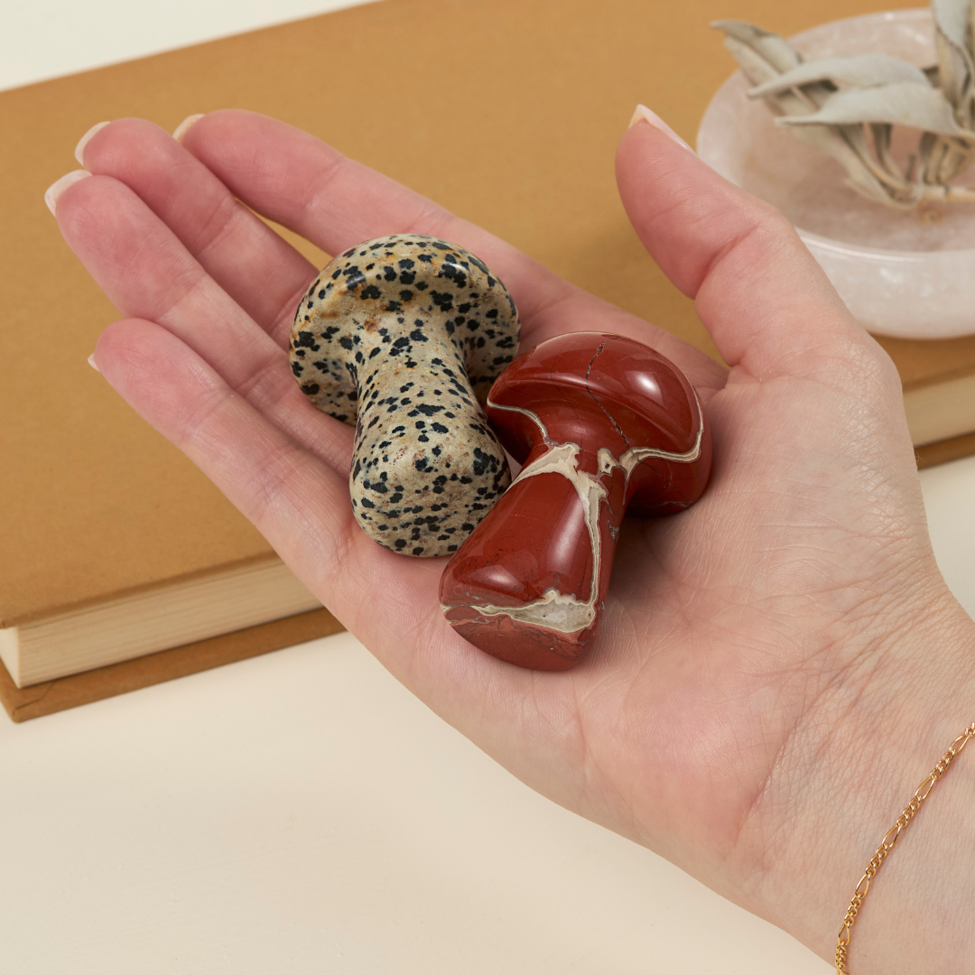 Large Carved Crystal Mushroom Assortment 🍄