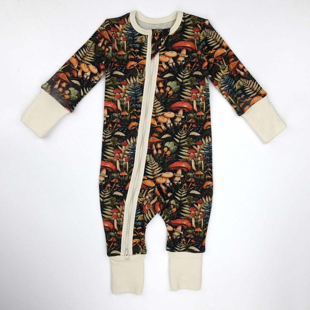 Organic Cotton Long Sleeve Baby Pyjamas, 2-Way Zipper Sleeper