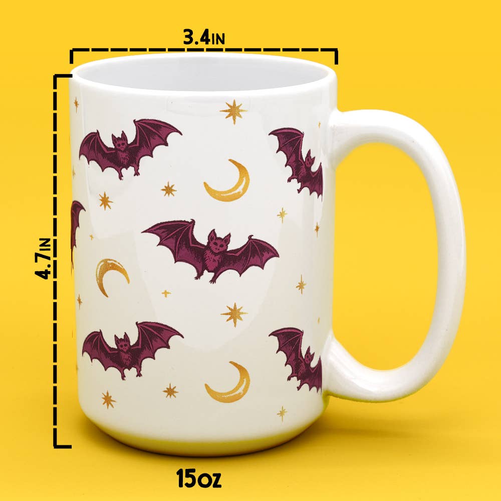 Celestial Bat Ceramic Coffee Mug
