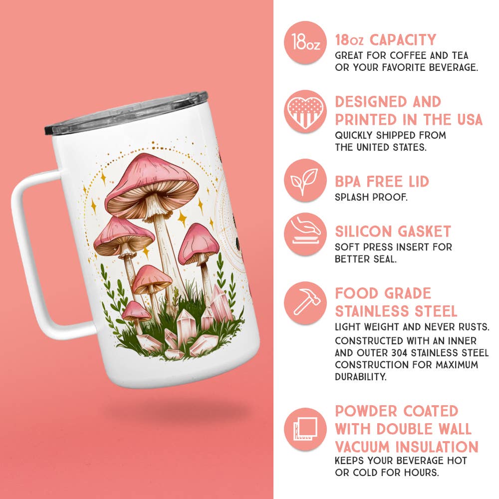 Celestial Mushroom Insulated Travel Mug