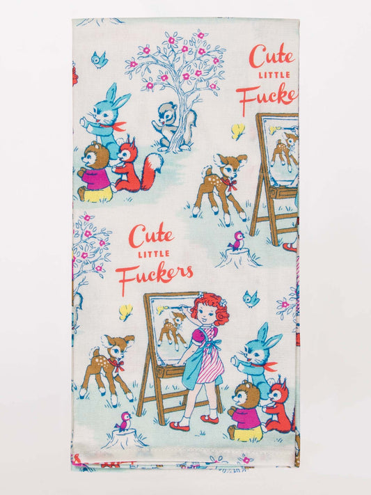 Cute Little Fuckers Printed Dish Towel