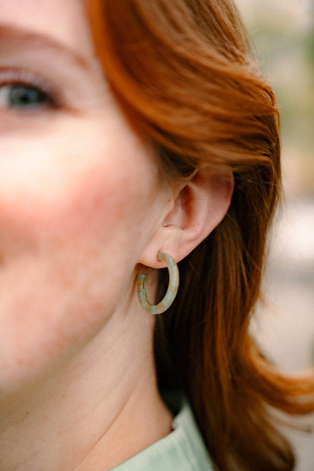 Cam Mini Hoops - Champagne Mint