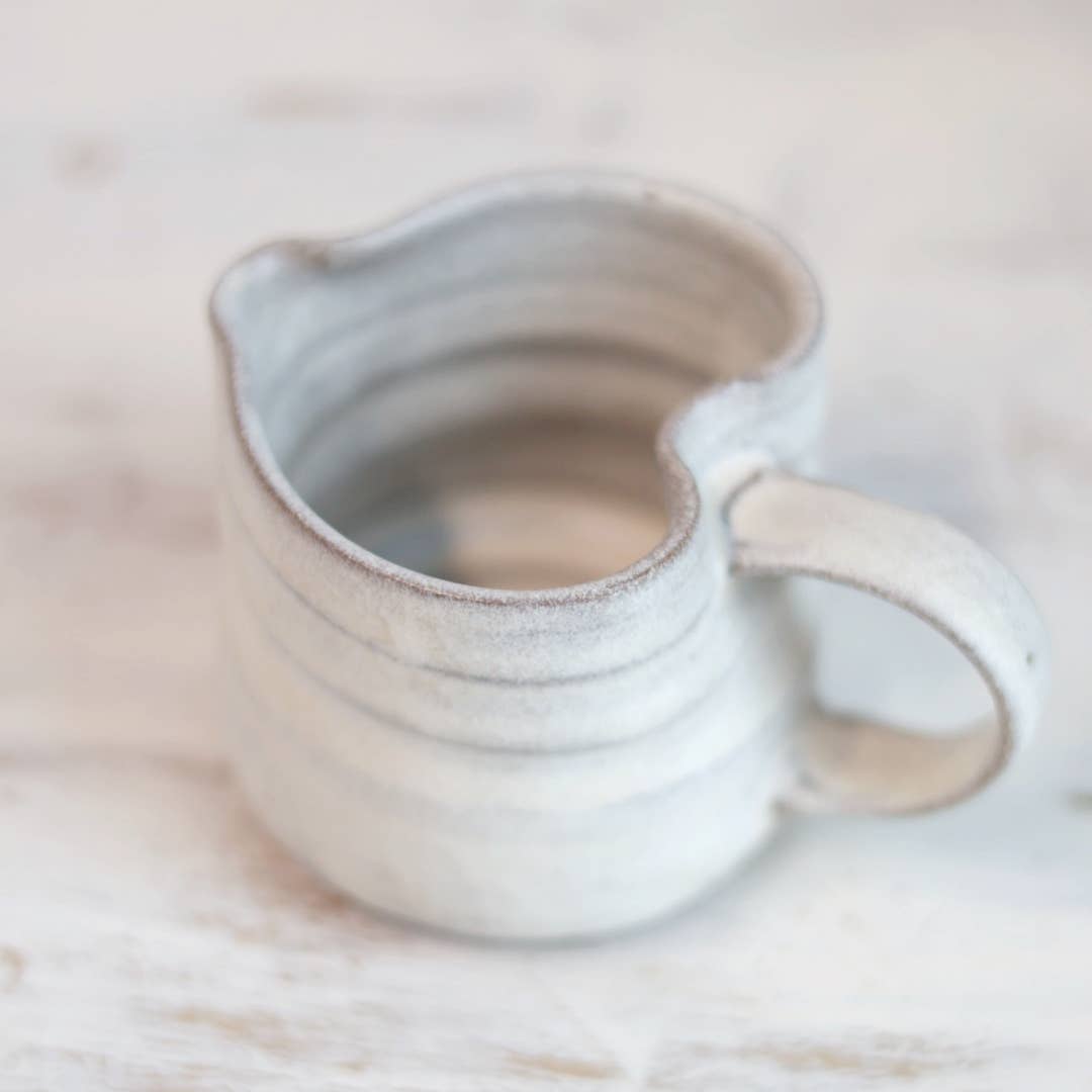 Handmade Heart-Shaped Tea & Espresso Mug Cream