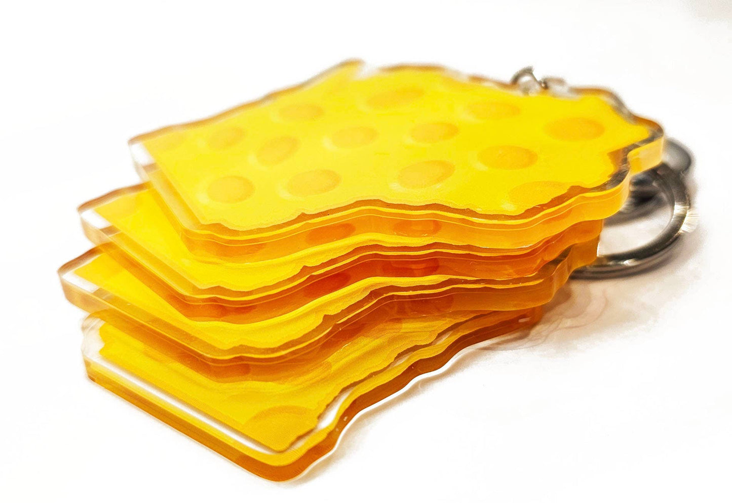 Wisconsin Cheese Keychain Wisconsin Shaped Cheese Keychain