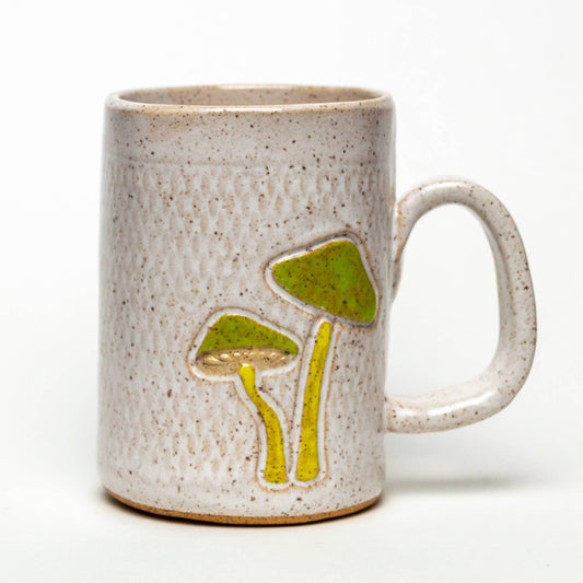 Parrot Mushroom Design Handmade Ceramic 16oz Mug