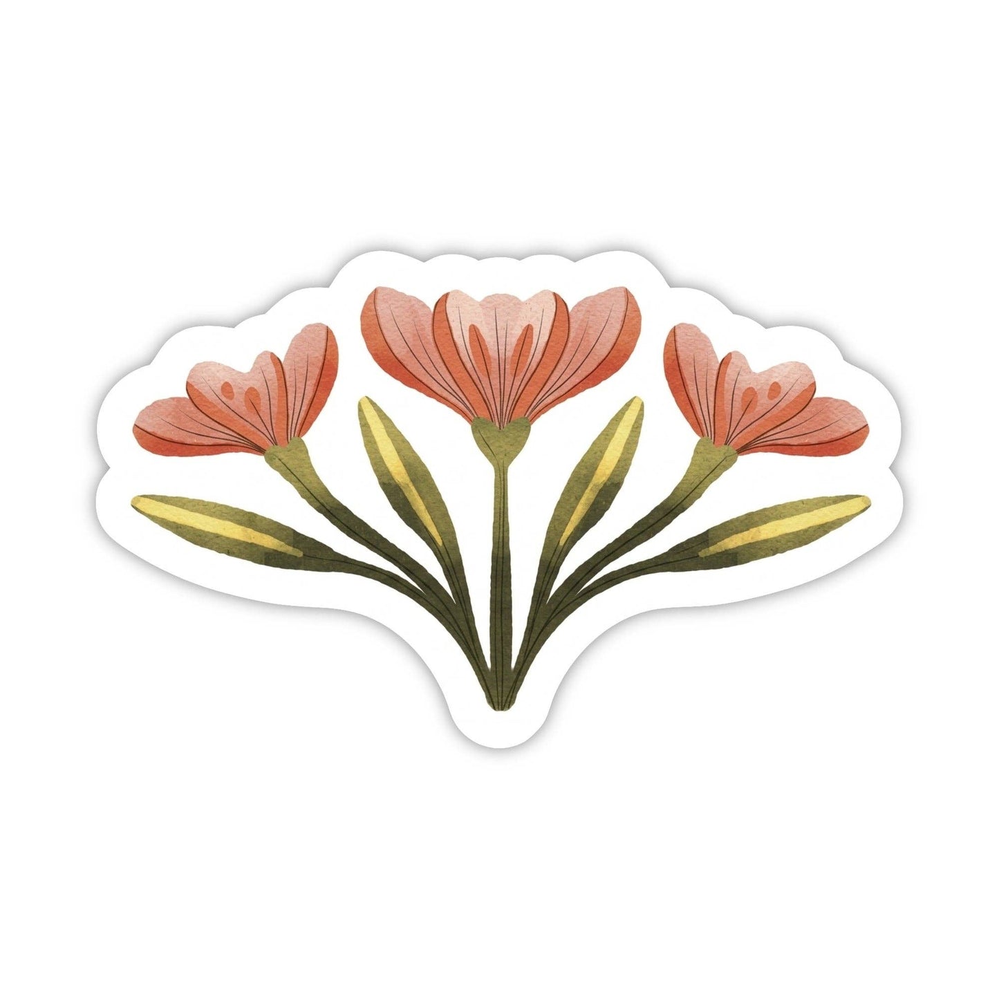 Decorative Pink Flowers Sticker