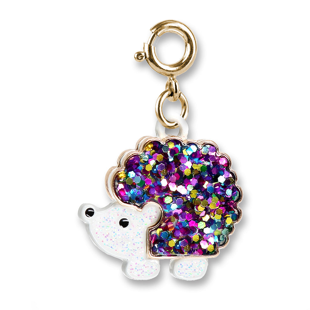 Gold Glitter Hedgehog Charm