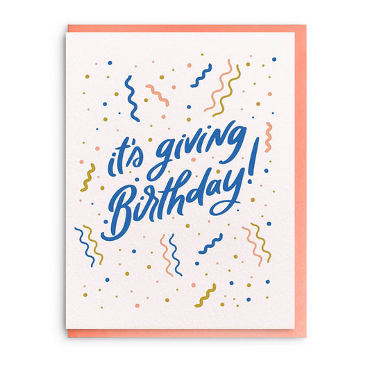 Giving Birthday - Letterpress Birthday Greeting Card