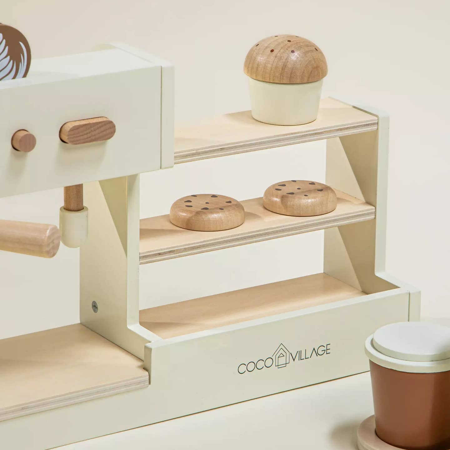 Wooden Coffee Shop Playset and Accessories