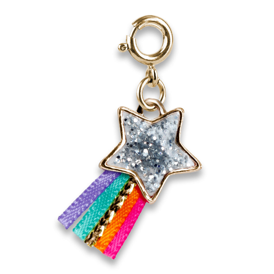 Gold Glitter Shooting Star Charm