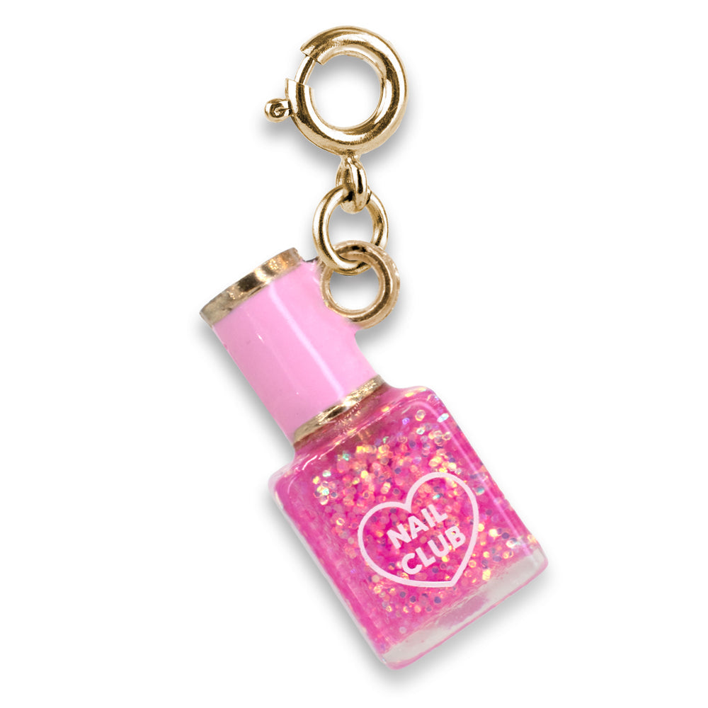 Gold Glitter Nailpolish Charm