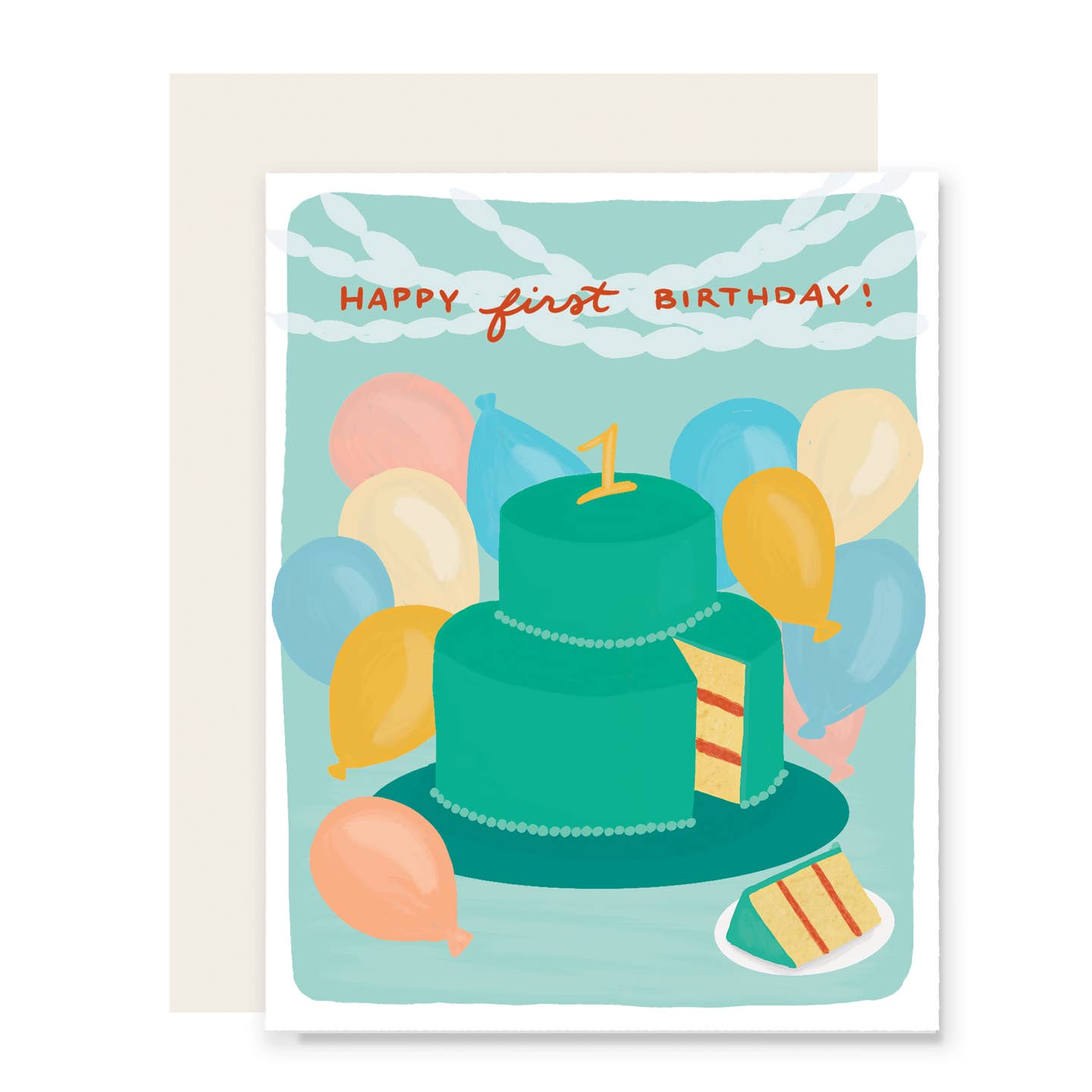 Happy First Birthday Card