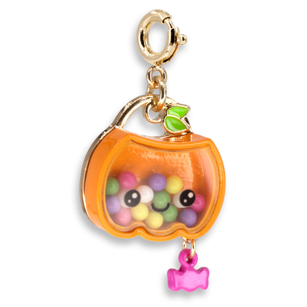 Gold Trick-or-Treat Pumpkin Shaker