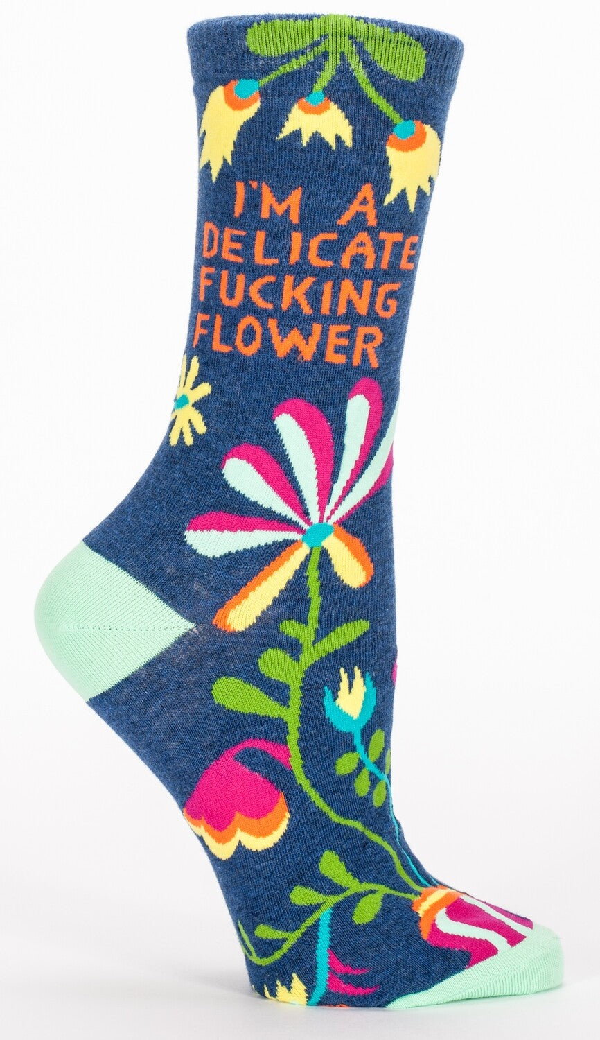 Delicate Fucking Flower Women's Crew Socks