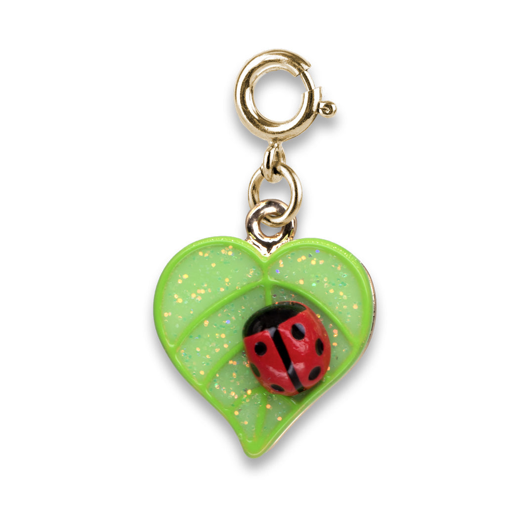 Gold Glitter Ladybug Charm