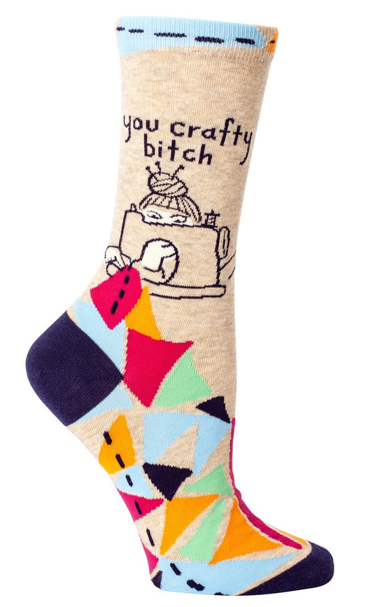 You Crafty Bitch Women's Crew Socks