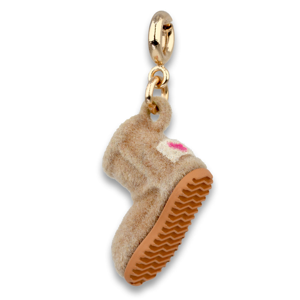 Gold Furry Bootie Charm