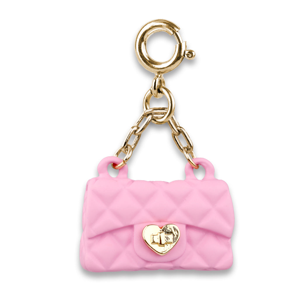 Gold Pink Purse Charm