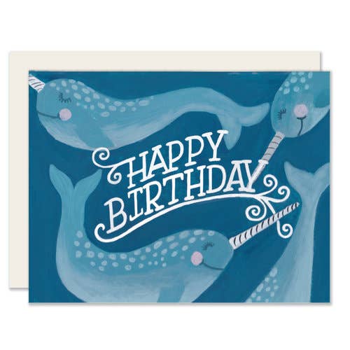 Birthday Narwhals Birthday Card