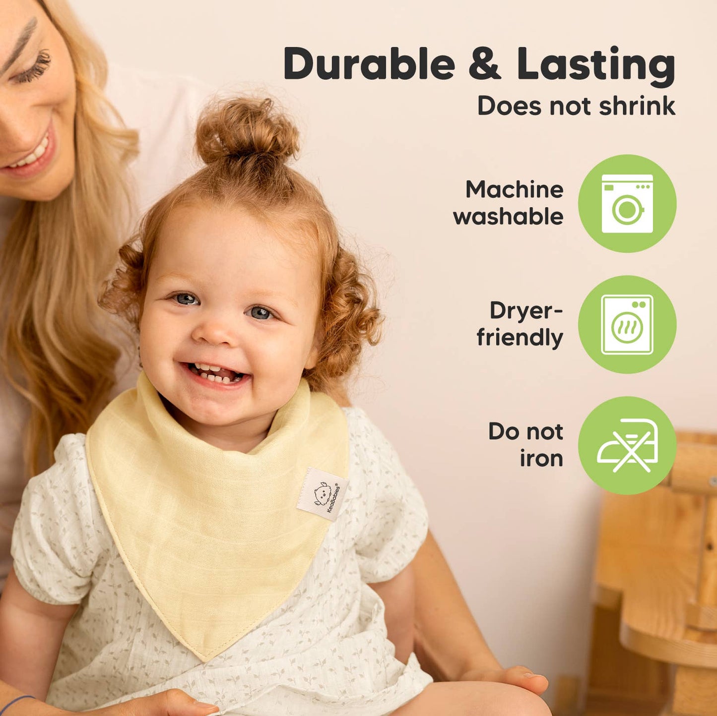 8pk Lumi Muslin Baby Bibs