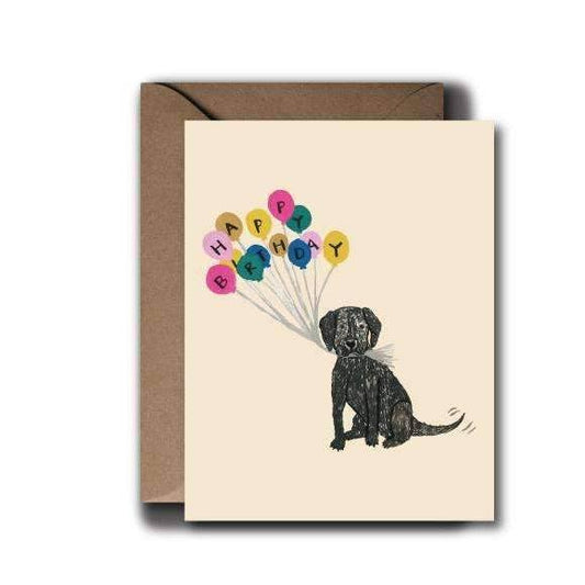 Black Lab Puppy Birthday Card