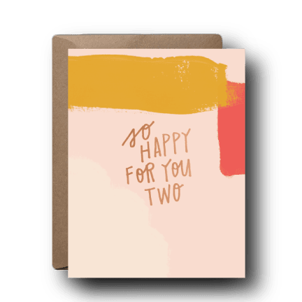So Happy For You Two Wedding Greeting Card