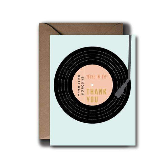 Record Thank You Greeting Card