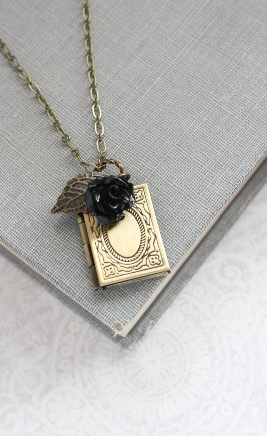 Book Locket Necklace