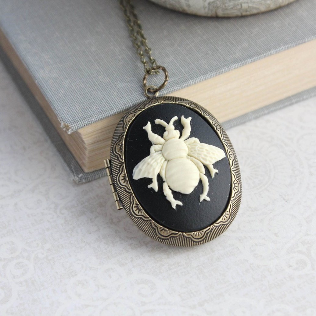 Bee Necklace Photo Locket