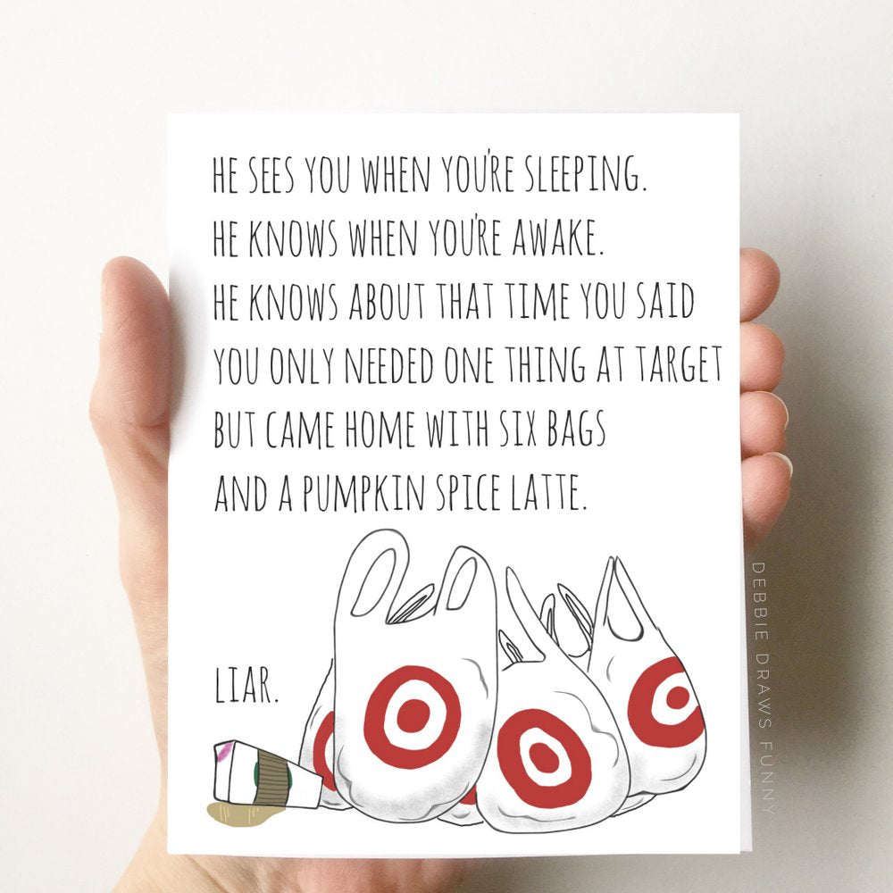 Funny Target Holiday Card