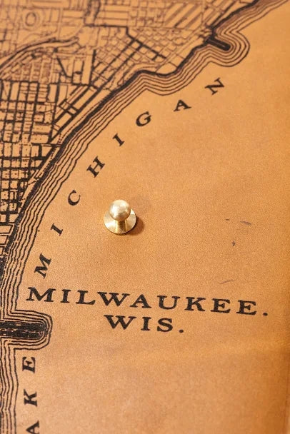 Milwaukee Map Leather Journal