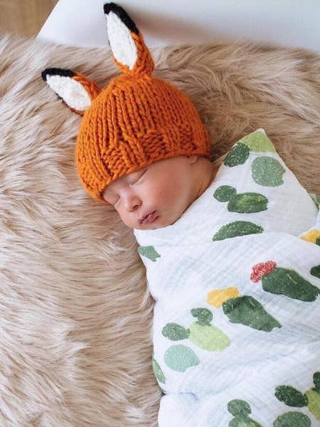 Hand Knit Fox Hat